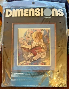 Dimensions Crewel Embroidery Kit Favorite Book 1985 Persian Wool #1296 14x16” - Picture 1 of 5