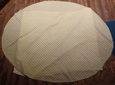 Vintage Tablecloth 1950s Set Green & white With 4 Napkins - Image 1 of 4