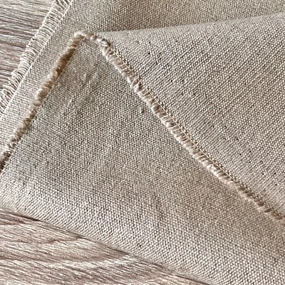 1650. Plain Natural 100% Linen Fabric, 148 cm wide, Medium weight, - Image 1 of 2