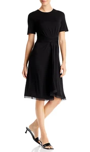 Kobi Halperin Damen Michaela Kleid mit geraffter Taille schwarz Größe L - Bild 1 von 4