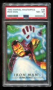 1992 Marvel Masterpiece #38 Iron Man PSA 8 NM-MT ~(PL) - Picture 1 of 2