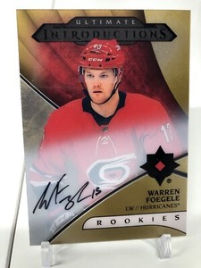 2018-19 Ultimate Collection Warren Foegele Gold Rookie Auto!