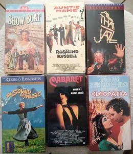 LOT Factory Sealed VHS Classic Films Cleopatra Sound Of Music Cabaret BRAND NEW - Picture 1 of 4