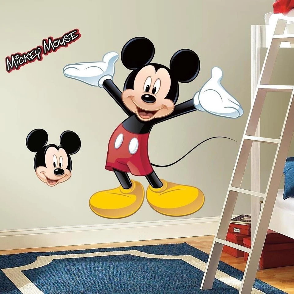 RoomMates Mickey Mouse Peel and Stick Giant Wall Decals - RMK1508GM Made in USA - Image 1 of 4