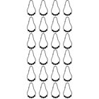 24pcs Double Hook Shower Curtain Rings Chrome Satin Nickel-