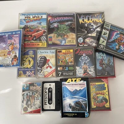 Commodore 64 Cassette Case Games Bundle Retro 1980s - Image 1 of 4