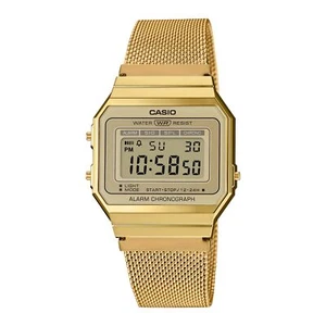 Unisex Wristwatch CASIO A-700WEMG-9AEF Stainless Steel Mesh Golden - Picture 1 of 1