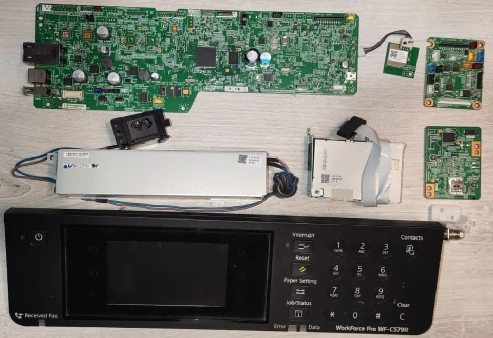 EPSON WF- C579R FORMATTER CG02MAIN POWER JMA512PSA PANNELLINO DISPLAY CF34MAIN-D - Immagine 1 di 1