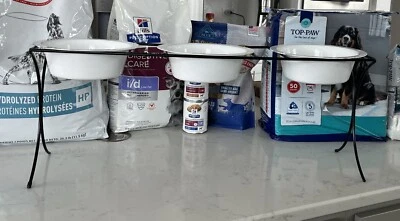 Платиновая тройная обеденная кормушка для домашних животных с чашами для кошек/щенков из нержавеющей стали, 0,75 ц... - Изображение 1 из 2