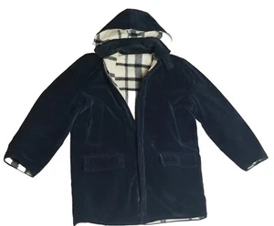 Thermo Cord Entenjacke dunkelblau Herren 42 / Wollfutter schwere Taschen Kapuze - Bild 1 von 22