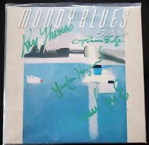 Album autografato Moody Blues " Sur la mer " Hayward Lodge Moraz Edge certificato di autenticità - Foto 1 di 8