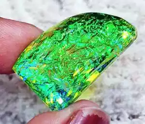 Piedra preciosa suelta natural doblete monarca ópalo de fuego 41,35 quilates certificada - Imagen 1 de 7