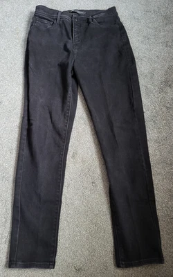 Pantalones de mezclilla para mujer Levi's 512 negros perfectamente adelgazantes súper ajustados elásticos talla 10 Foto 1 de 4