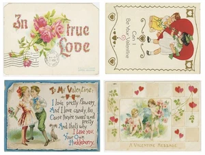 12 Valentin Postkarten Reproduktion Vintage Antik Junk Journal Ephemera - Bild 1 von 4