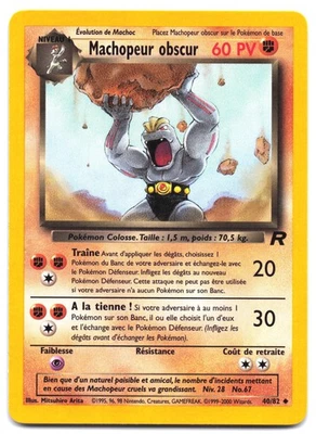 Carte Pokémon Machopeur obscur 40/82 Team Rocket  VF FR - Photo 1/2