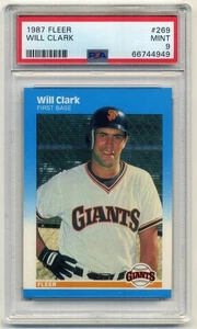 1987 Fleer #269 Will Clark Rookie Card RC PSA 9 Mint San Francisco Giants - Picture 1 of 2