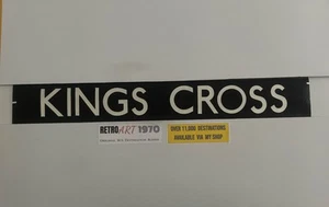 Kings Cross - London Bus Destination 11.6 1970’s Blind 42” - Picture 1 of 14