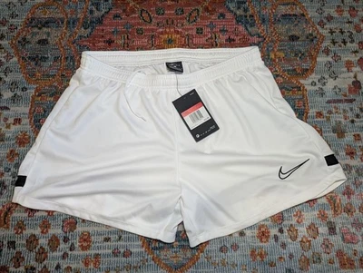 Pantalones cortos de fútbol para mujer Nike blancos negros talla L CV2649-100 NUEVOS CON ETIQUETAS Foto 1 de 4