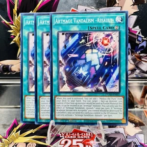 3x Yugioh Playset Artmage Vandalism -Assault- DUAD-EN057 Common 1st Ed Near Mint - Picture 1 of 1