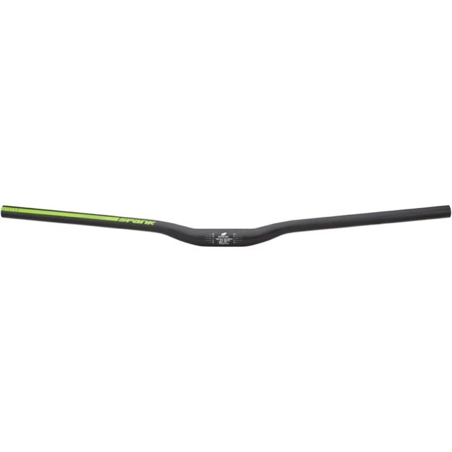 Spank Spoon 800 подъемный руль: ширина 800 мм, подъем 20 мм зажим 31,8 мм черный/зеленый - Изображение 1 из 1