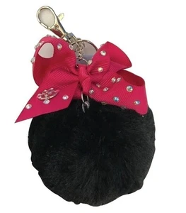 JoJo Siwa Faux Fur Pom Keychain w/Bow - Picture 1 of 2
