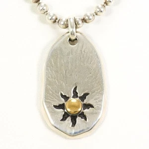 Jewelry 14K Yellow gold Silver Necklace About21.8g About46cm Free shipping Used - Picture 1 of 5