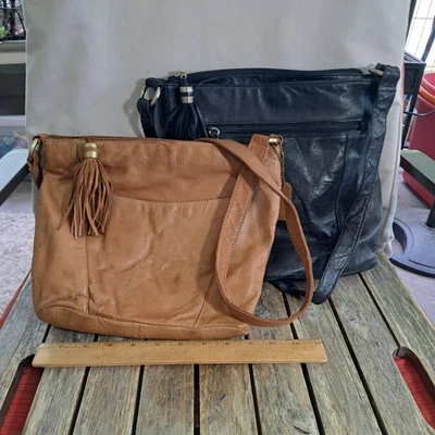 2 женские кошельки через плечо St. John's Bay натуральная кожа черные и коричневые 4483L529 - Изображение 1 из 4