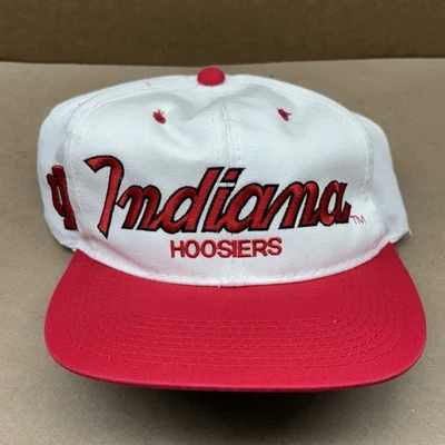 Vintage Indiana Hoosiers Sports Specialties Script Snapback Hat Cap 90s - Image 1 of 4
