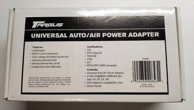 Targus PA358U for Dell Inspiron 70W Lightweight Universal Auto Air Power Adapter - Image 1 of 3