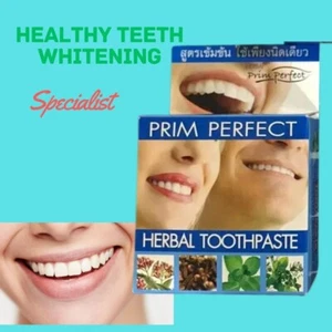 Pasta de dientes concentrada a base de hierbas perfecta natural Prim Poompuksa dientes blanqueamiento tailandés - Imagen 1 de 9