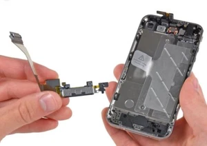 OEM Apple iPhone 4 GSM Charging PORT GENUINE A+ GRADE MICROPHONE * AT&T * WHITE - Picture 1 of 2