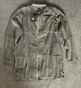 Women's NU Denmark Mary Knit Panel Jacket Long Size XL BNWT - FREE DELIVERY - Picture 1 of 5