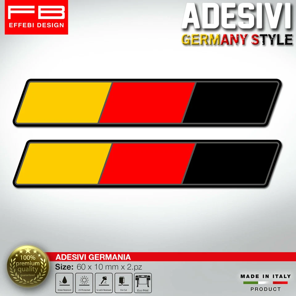 FB Adesivi Stickers GERMANIA GERMANY FLAG BANDIERA AUTO MOTO QUALITY SUPER PROMO !!