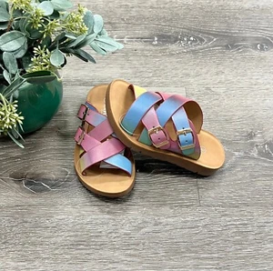 Girls Boutique Shimmer Rainbow Sandals Toddler Size 13 NEW - Picture 1 of 2