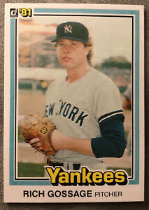 1981 Donruss Rich Gossage Baseball Card #347 Yankees Pitcher HOF High Grade!