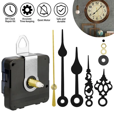 REDTAGTOWN DIY Wall Quartz Clock Movement Mechanism Repair Replacement Hands Tool Parts Kit