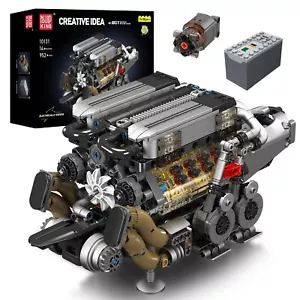 Mould King 10131 W16 Zylinder-Motor Dual V8 Bausatz Klemmbausteine Spielzeug - Bild 1 von 16