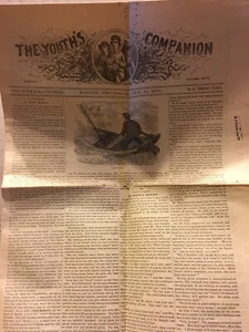The Youth's Companion February 13, 1873 "A Boy Hero "Color Illustration - Picture 1 of 10