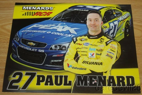 2016 Paul Menard Peak Antifreeze Chevy SS NASCAR Sprint Cup postcard Cover