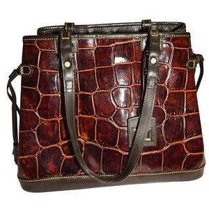 Borsa a tracolla Dooney And Bourke marrone ecopelle di coccodrillo borsetta - Foto 1 di 20