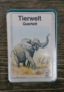 Pour X.Schmidt Munich Cartes de Jeu Quartett Monde des Animaux Complet 70er Ans - Photo 1/6