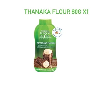 Polvo facial y corporal de talco De Leaf Thanaka Refreshinc 80 g prevenir el acné X1 - Imagen 1 de 6