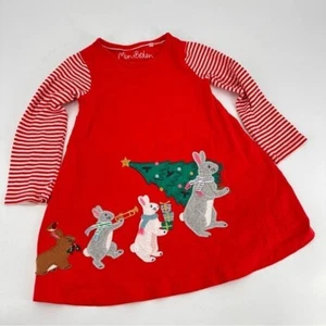 Mini Boden Red Bunny Parade Kids Dress Size 4 5 - Picture 1 of 3