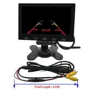 9 Inch Ultra Thin 800x480 TFT LCD Screen Audio HDMI VGA Car Rear View Monitor - Picture 1 of 9