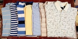 Lot 7 Polo S/S Golf shirts-Ping,Ralph Lauren, Oleg Cassini, Bolle', Bill Blass - Picture 1 of 19