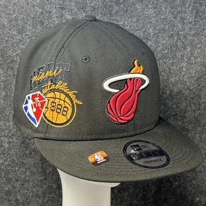 New Era Miami Heat Hat Snapback Baseball Cap Black 59Fifty NBA Champions OSFM - Picture 1 of 12