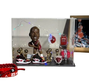 MICHAEL JORDAN Figurine Bobble Head Championship Display Chicago Bulls MJ#23 - Picture 1 of 1