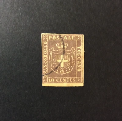 BroadviewStamps Italian States Tuscany #19 used.  F-VF.  Forgery?  As is. - Image 1 of 2
