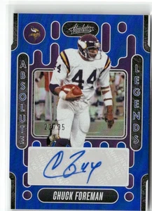 2024 Absolute #ALS-CFN Chuck Foreman Absolute Signatures Auto Blue /35 - Picture 1 of 2