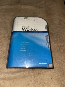 Microsoft Works 9 Windows Software Tool Word Processor Spreadsheet DB W/ Case - Picture 1 of 6